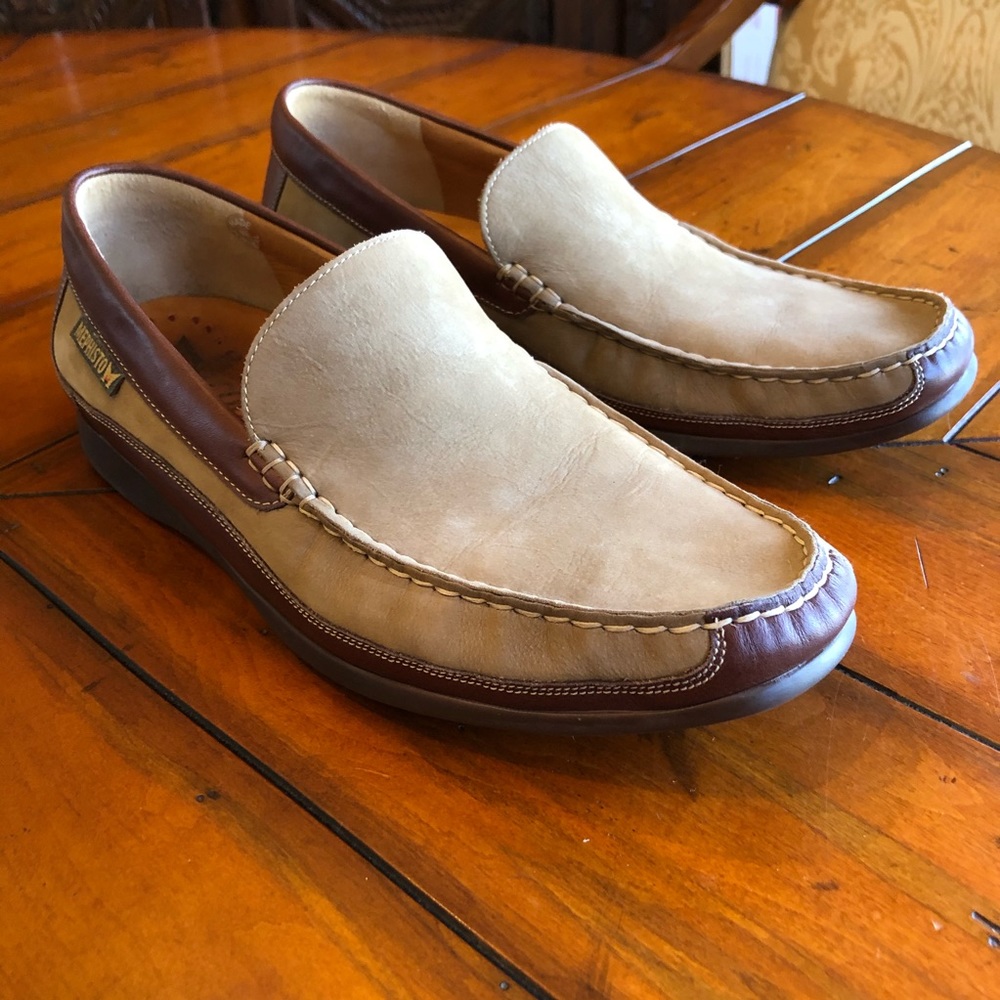 Mephisto Baduard Cool-Air Slip ons Tan/Brown m. Men’s size 10.5.